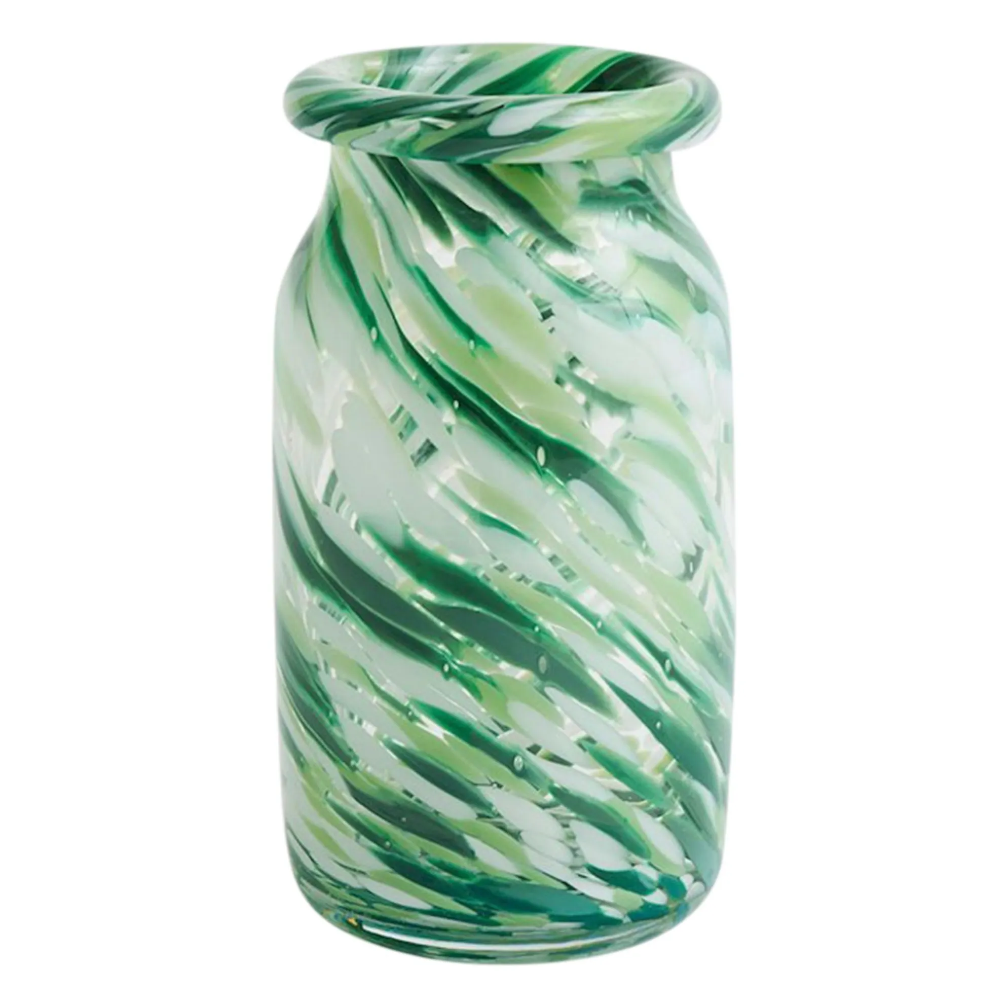Hay Green Splash Glass Vase