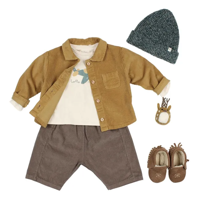 Organic Cotton Corduroy Shirt | Ochre