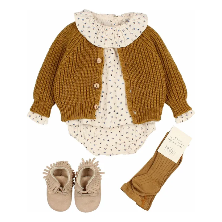 Blouse Volants Gaze de Coton Bio | Ivoire- Image produit n°1