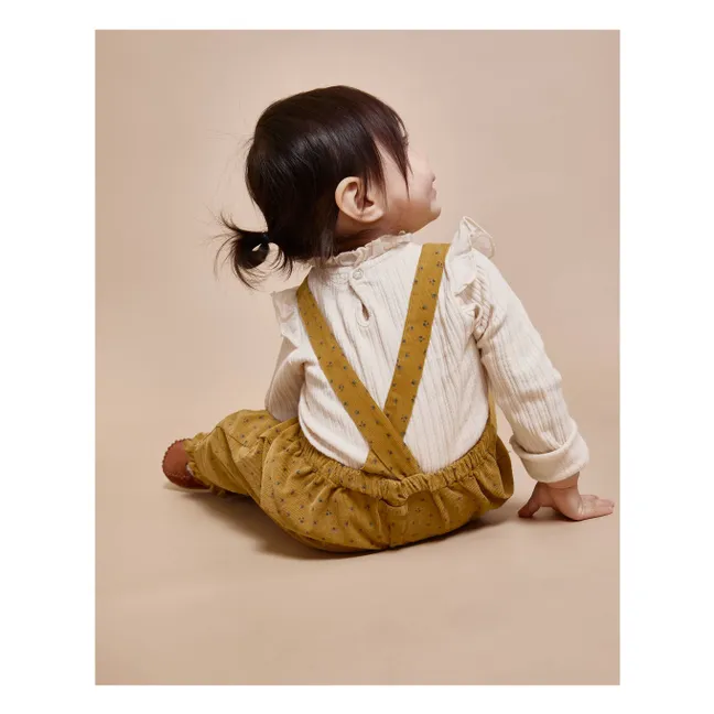 Organic Cotton Corduroy Dungarees | Ochre
