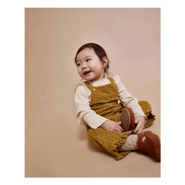 Organic Cotton Corduroy Dungarees | Ochre