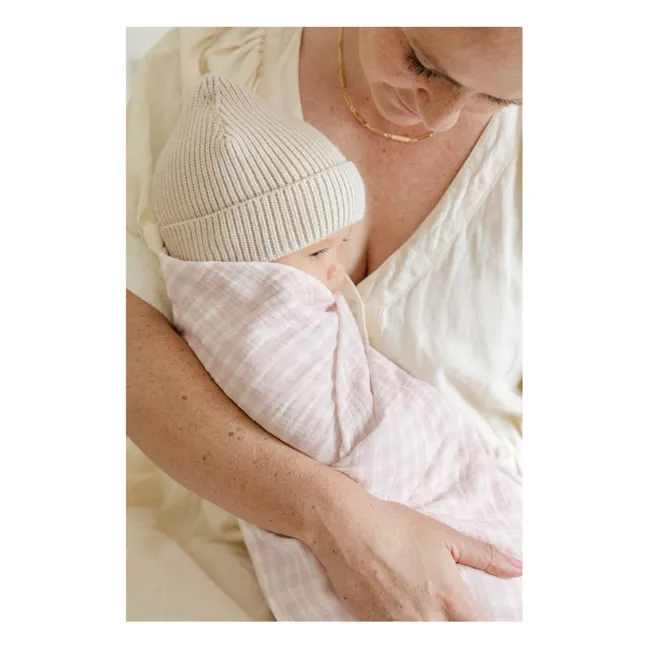Lange d'emmaillotage Rosewater en coton bio | Rose pâle