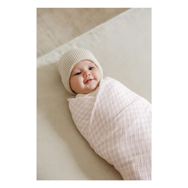 Lange d'emmaillotage Rosewater en coton bio | Rose pâle