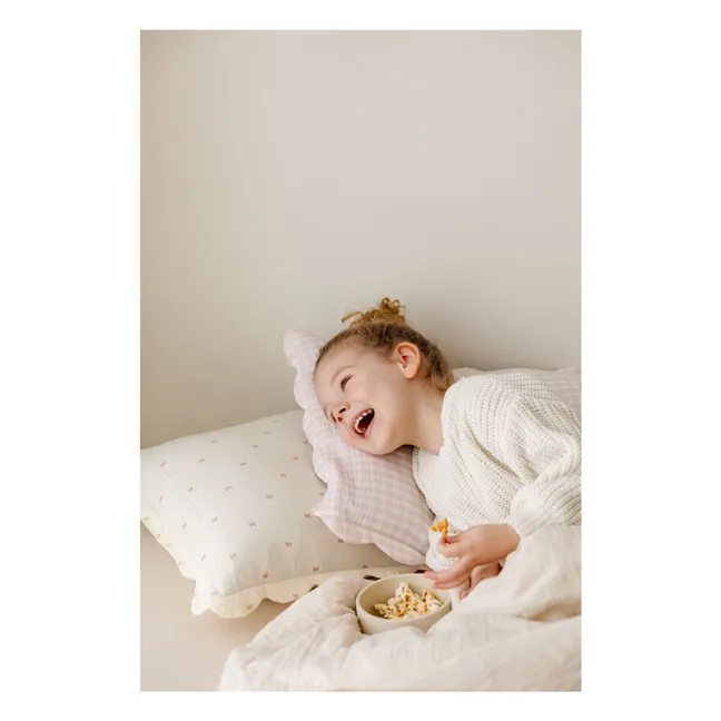 Fundas de almohada Ribbon de algodón ecológico - Lote de 2 | Crudo