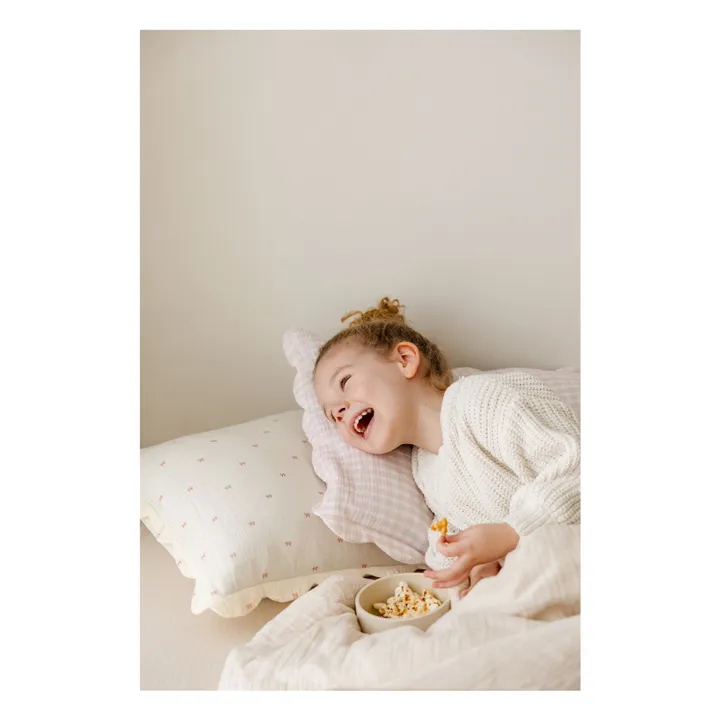 Fundas de almohada Ribbon de algodón ecológico - Lote de 2 | Crudo- Imagen del producto n°5