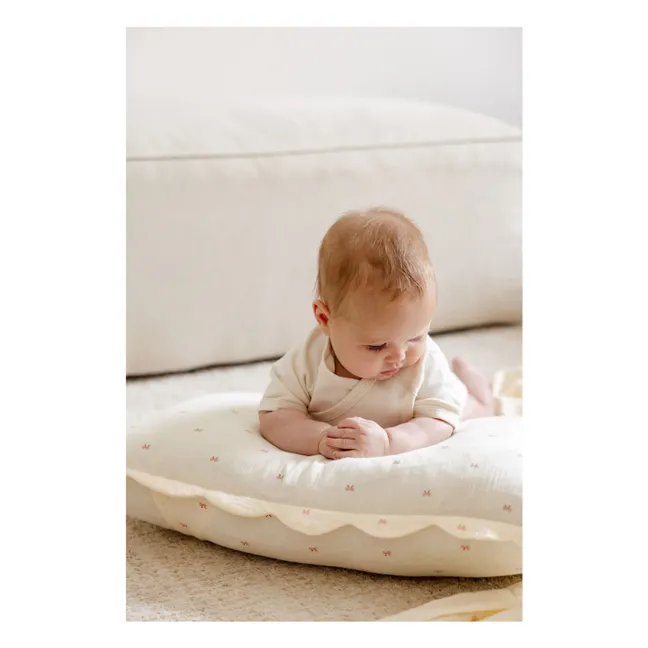 Fundas de almohada Ribbon de algodón ecológico - Lote de 2 | Crudo