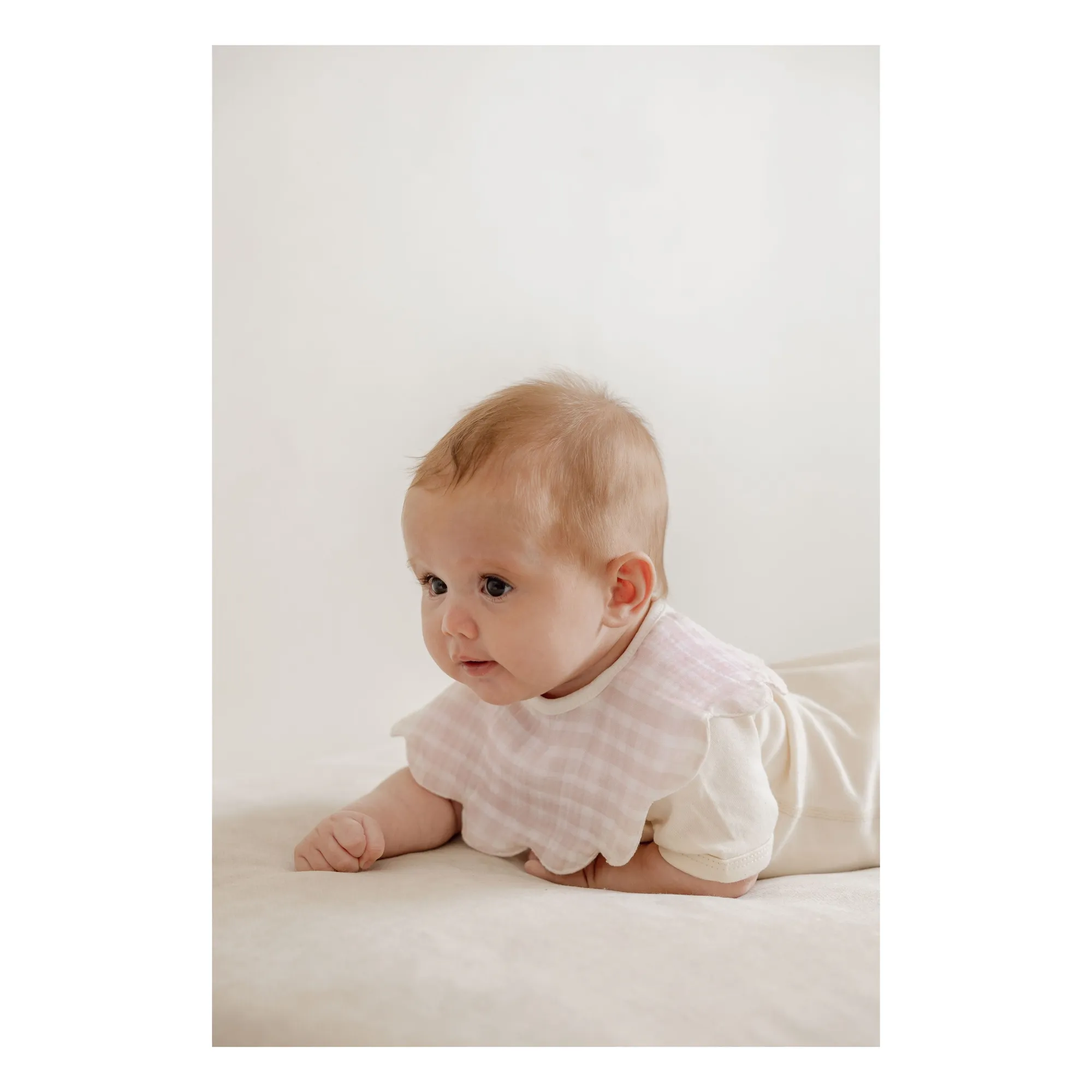 Soft Spot Pale Pink Rosewater Petal Bibs In Organic Cotton - Set Of 3
