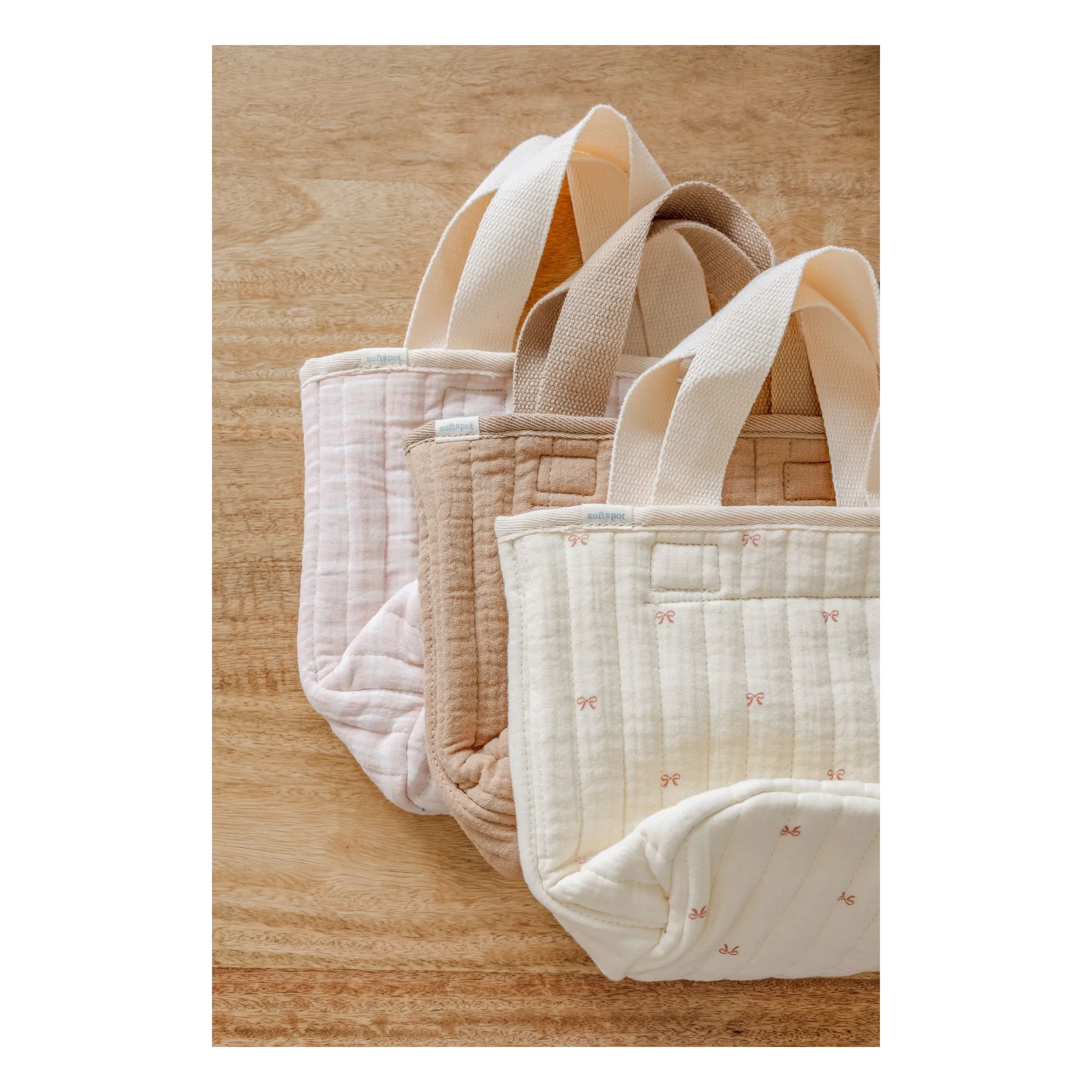Panier de rangement Ribbon en coton bio | Ecru- Image produit n°4