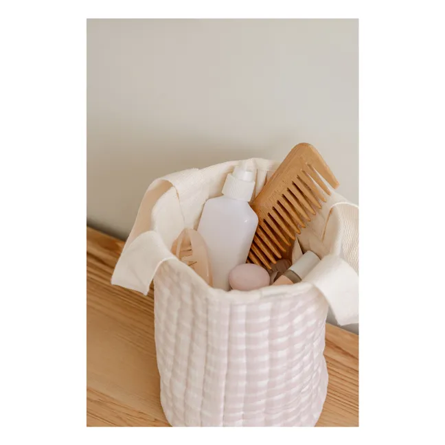 Cesta de almacenamiento Rosewater de algodón orgánico | Rosa Pálido