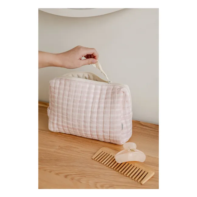 Kosmetiktasche Rosewater aus Bio-Baumwolle | Blassrosa