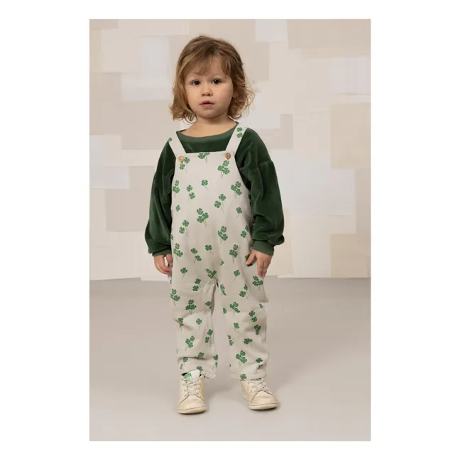 Salopette Homer Trèfles Coton Bio | Gris