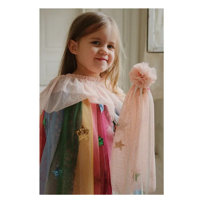 Rainbow cape and wand