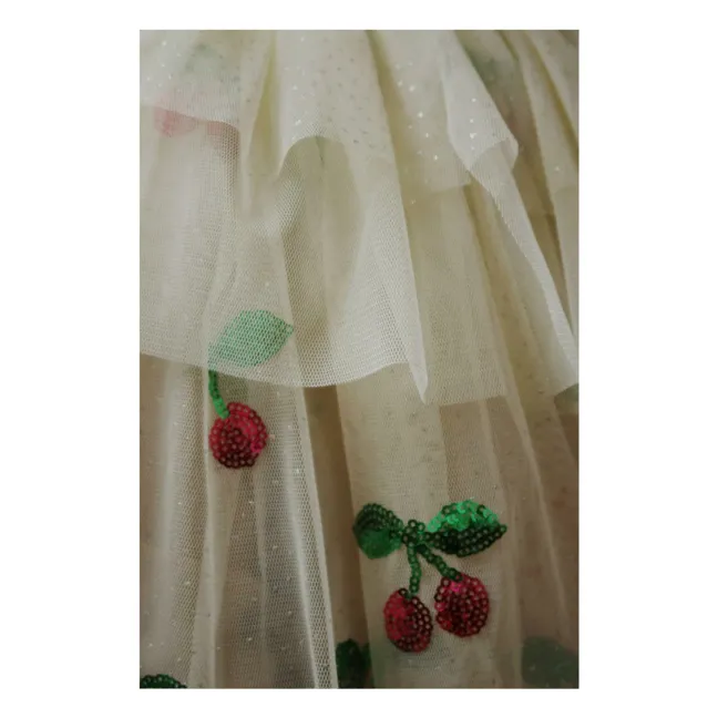 Umhang und Zauberstab Cherry | Weiß