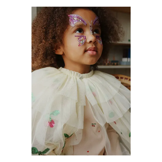 Cherry cape and wand | White