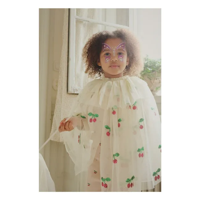 Cherry cape and wand | White