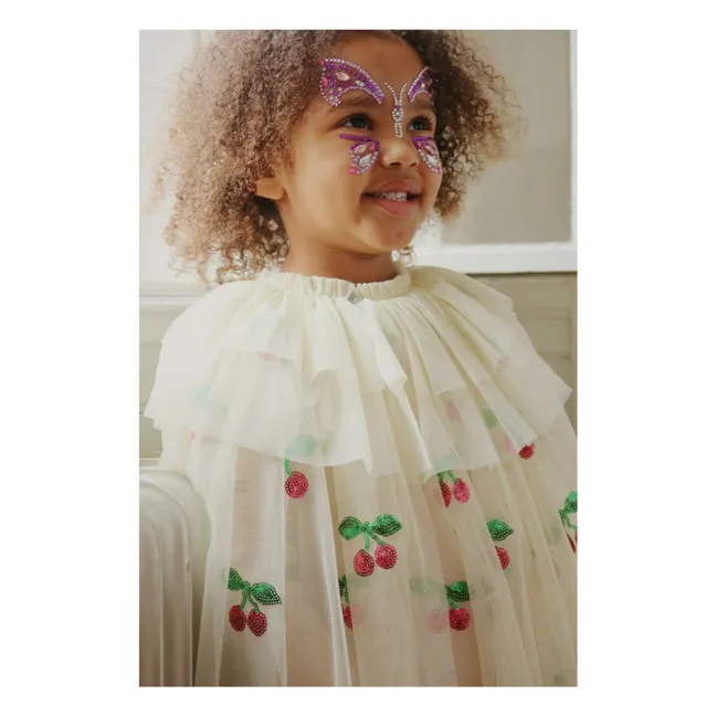 Cherry cape and wand | White