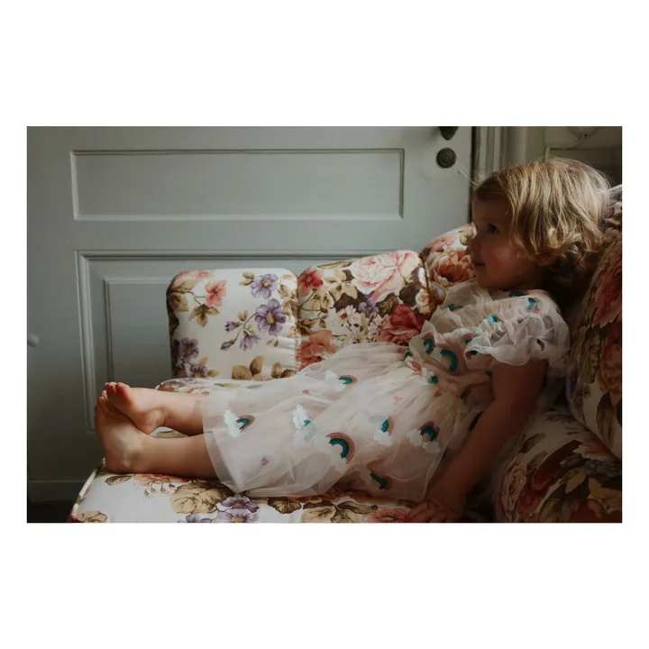 Robe Tullie Cerises Tulle | Rose pâle- Image produit n°5