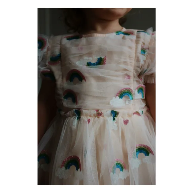 Robe Tullie Cerises Tulle | Rose pâle