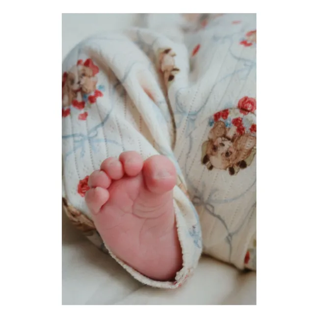 Pantalon Minnie Chiens Pointelle Coton Bio  | Ecru