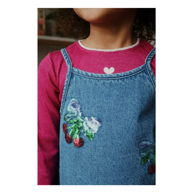 Robe en Jean Sequins Magot Coton Bio | Bleu