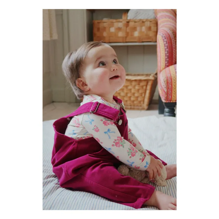 Body Fleuri Coton Bio | Ecru- Image produit n°1