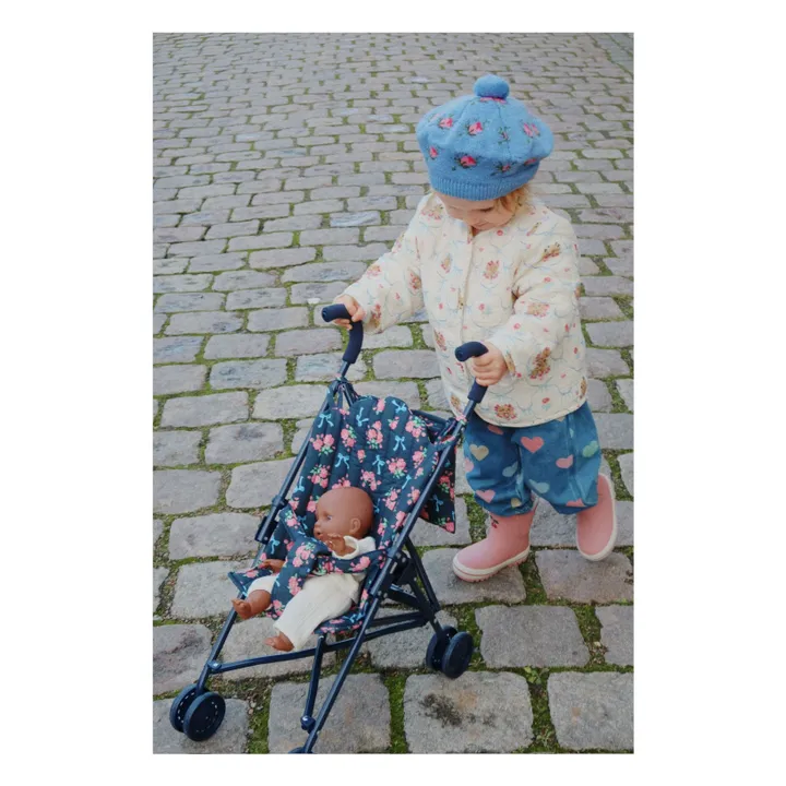 Poussette pour poupée Rosier | Bleu- Image produit n°1