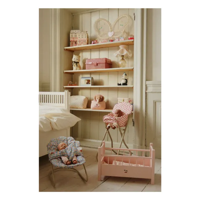 Lit pour poupée en bois FSC | Rose