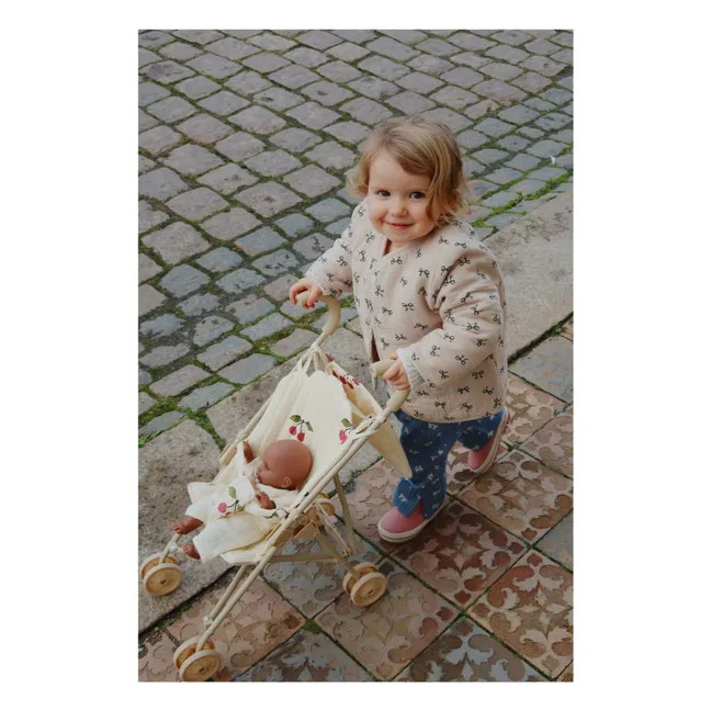 Poussette pour poupée Cherry et son poupon | Beige