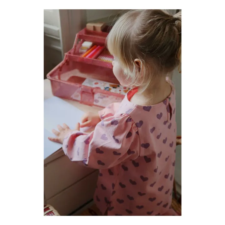 Blouse Drey Cœurs Coton Bio | Pink- Product image n°7