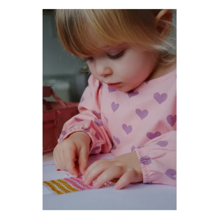 Blouse Drey Cœurs Coton Bio | Pink- Product image n°5