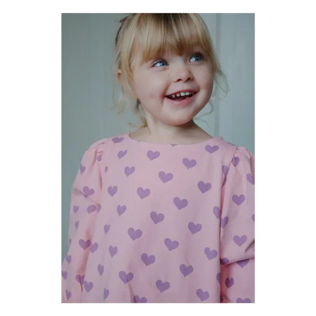 Blouse Drey Cœurs Coton Bio | Rose