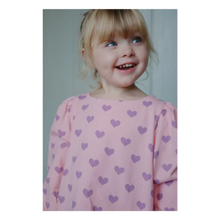 Blouse Drey Cœurs Coton Bio | Pink- Product image n°2