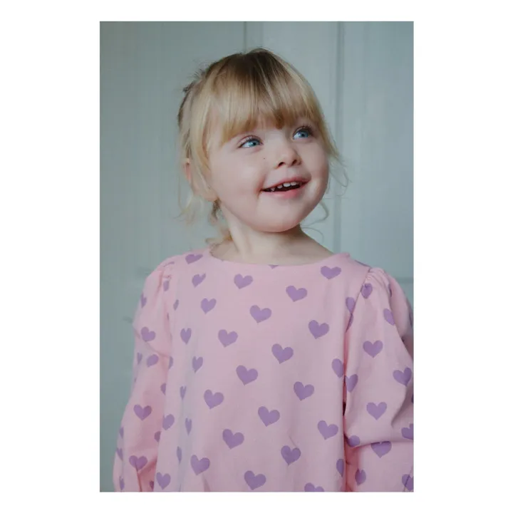 Blouse Drey Cœurs Coton Bio | Pink- Product image n°1