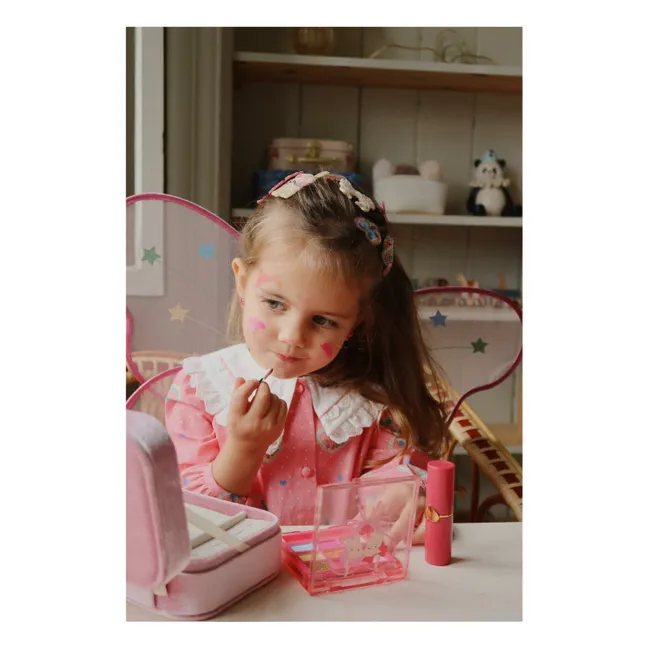 Blouse Col Cœurs Coton Bio | Rose