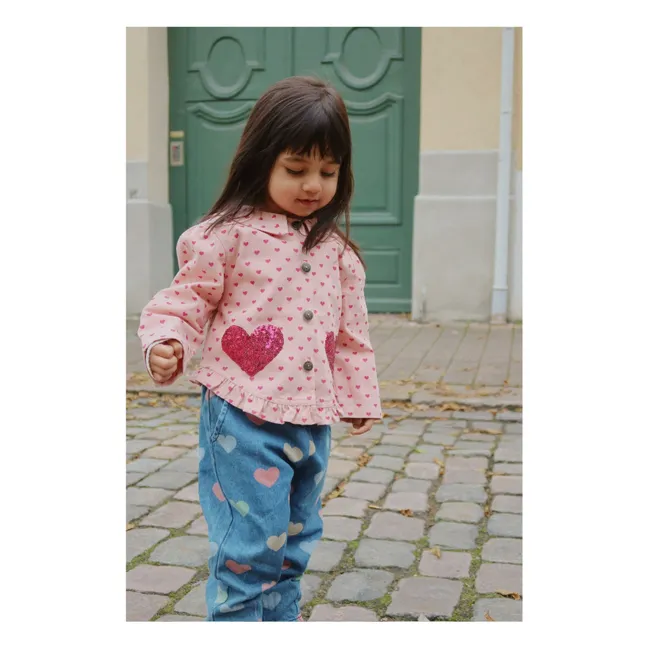 Jean Magot Cœurs Coton Bio | Bleu