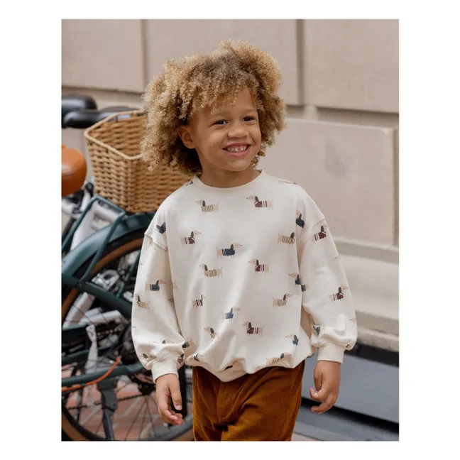 Sweatshirt Christmas Dogs | Elfenbeinfarben