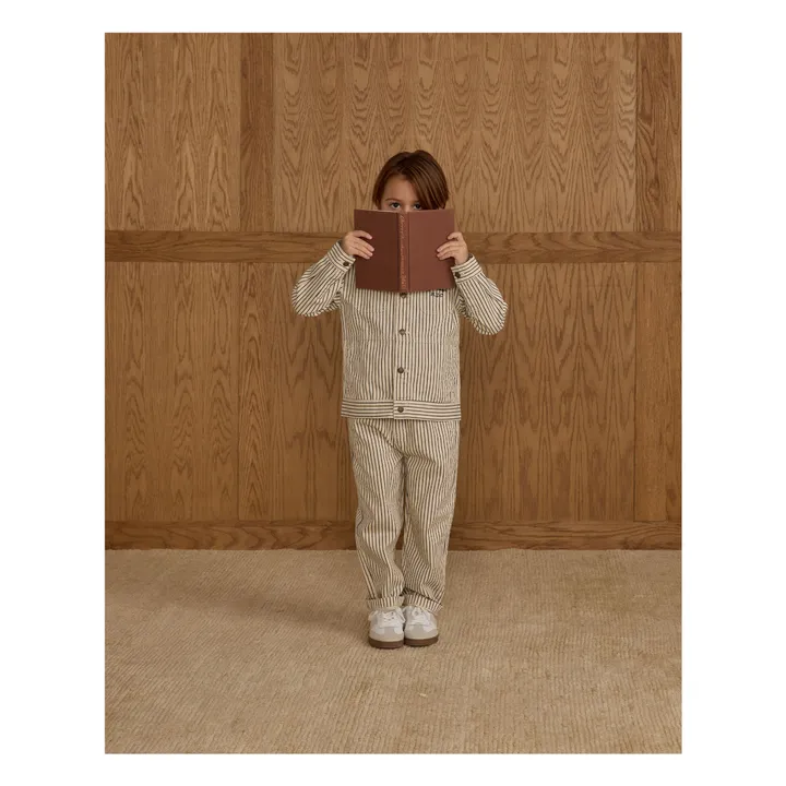 Pantalon Baggy Rayures | Ecru- Image produit n°6