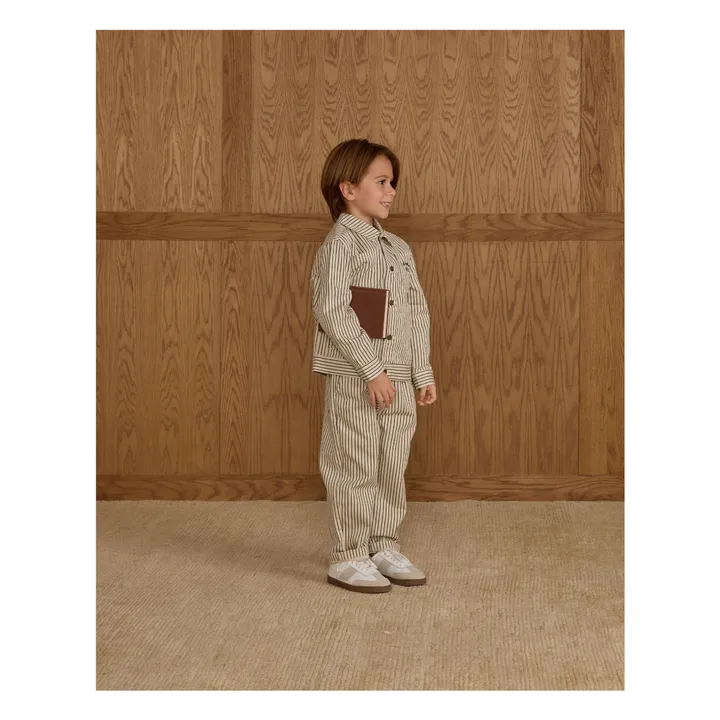 Pantalon Baggy Rayures | Ecru- Image produit n°5