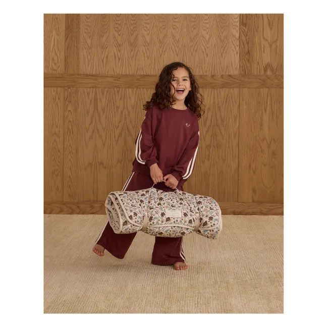 Mini piping sweatshirt | Burgundy