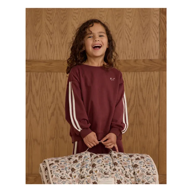 Mini piping sweatshirt | Burgundy