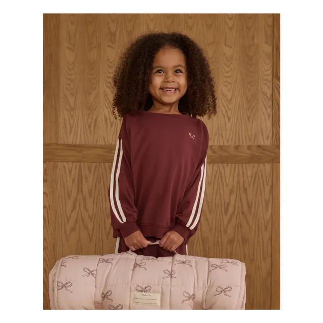 Sweat Liseré Mini | Bordeaux