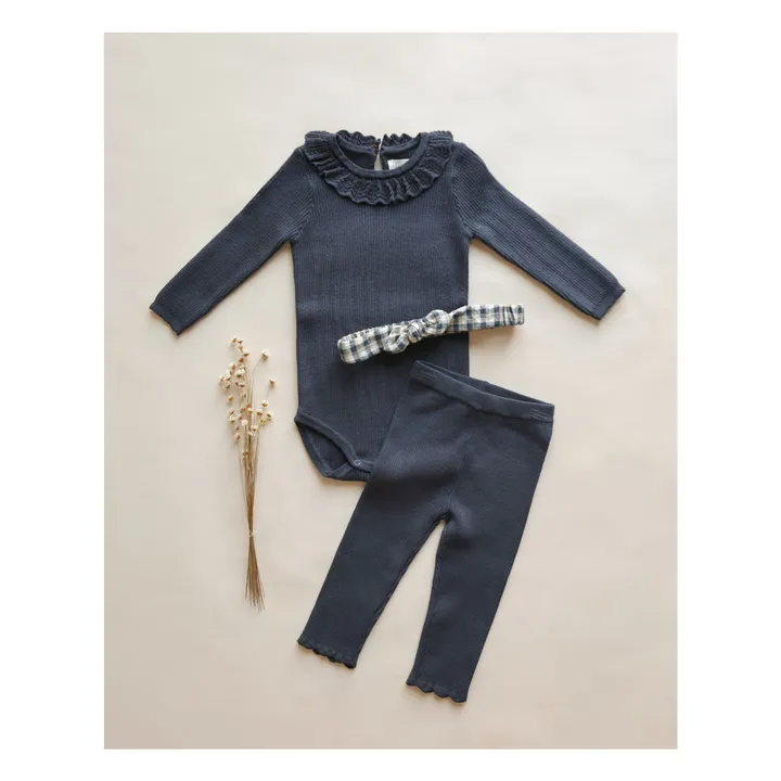 Body Pointelle | Bleu marine- Image produit n°1