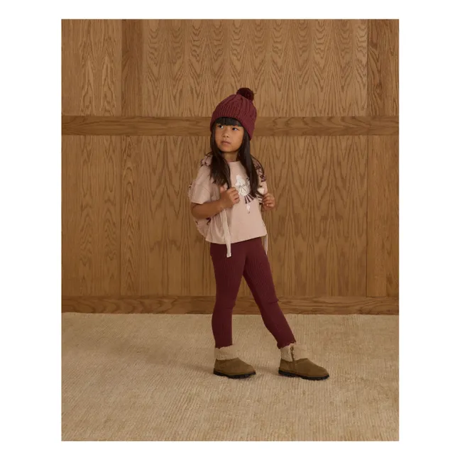 Legging Pointelle | Bordeaux