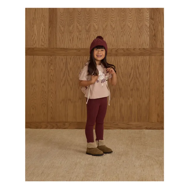 Legging Pointelle | Bordeaux