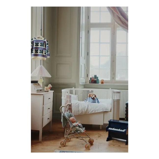 Poussette pour poupée Vichy | Gris anthracite