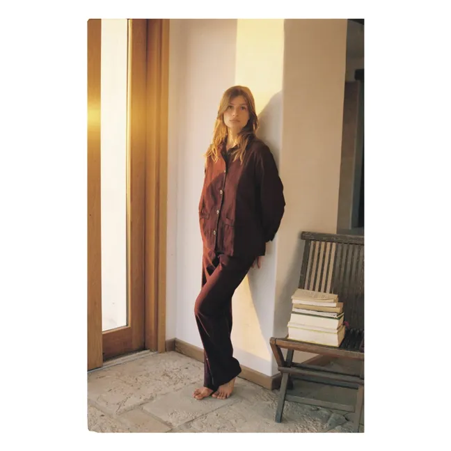 Pijama Claudine Jasper | Burdeos