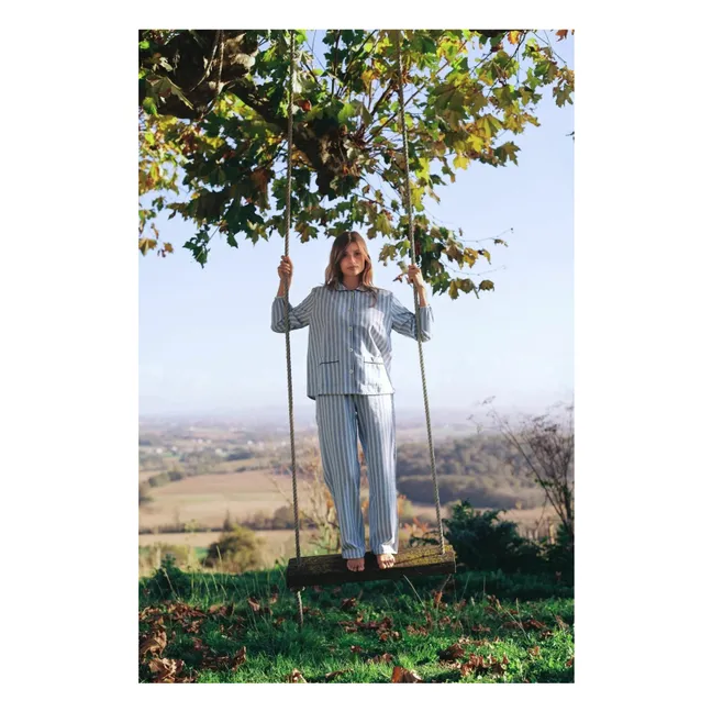 Pijama de rayas Claudine Jasper | Azul