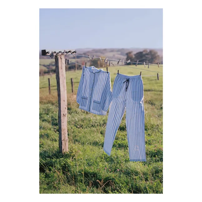 Pijama de rayas Claudine Jasper | Azul