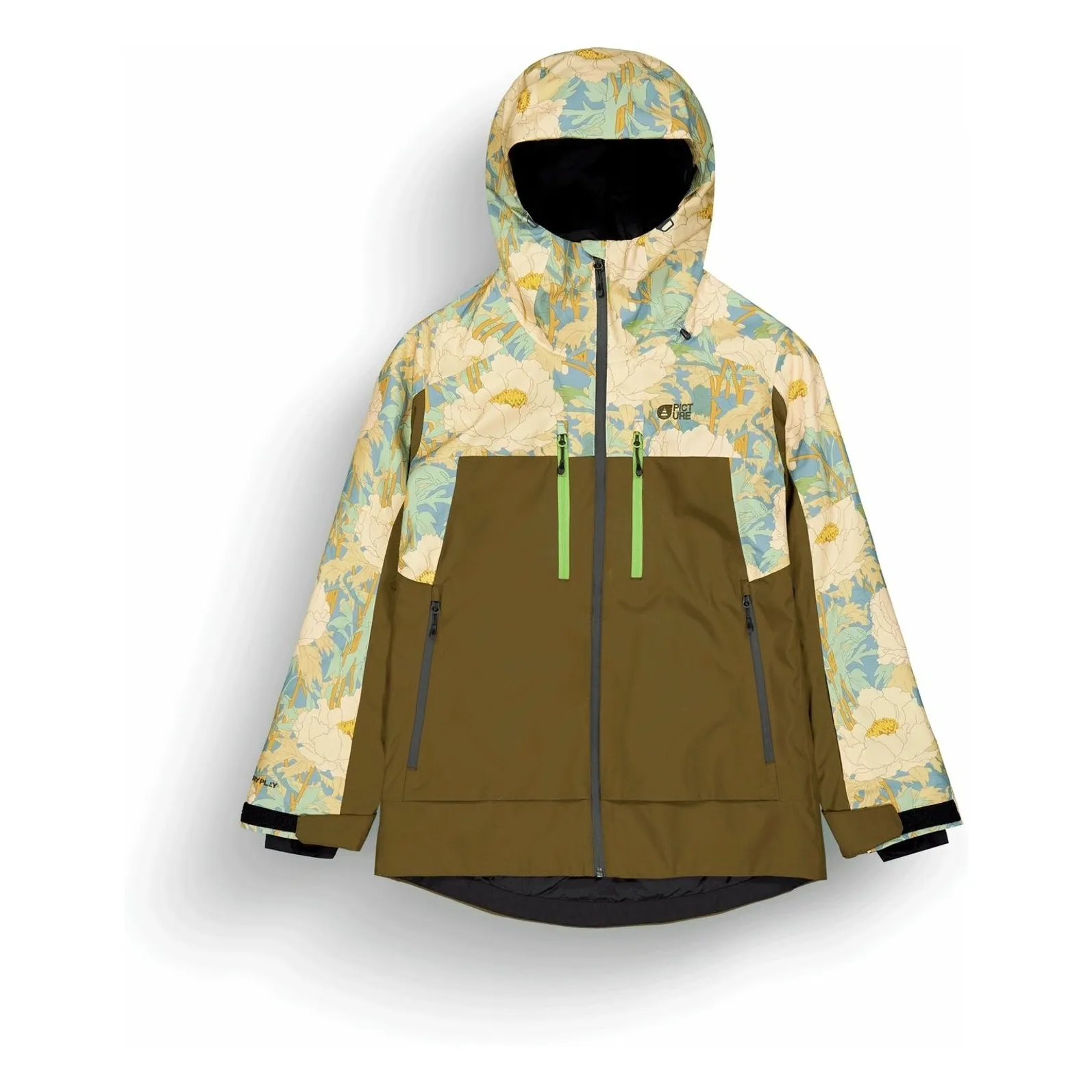 Picture Khaki Exa Fleurie Ski Jacket