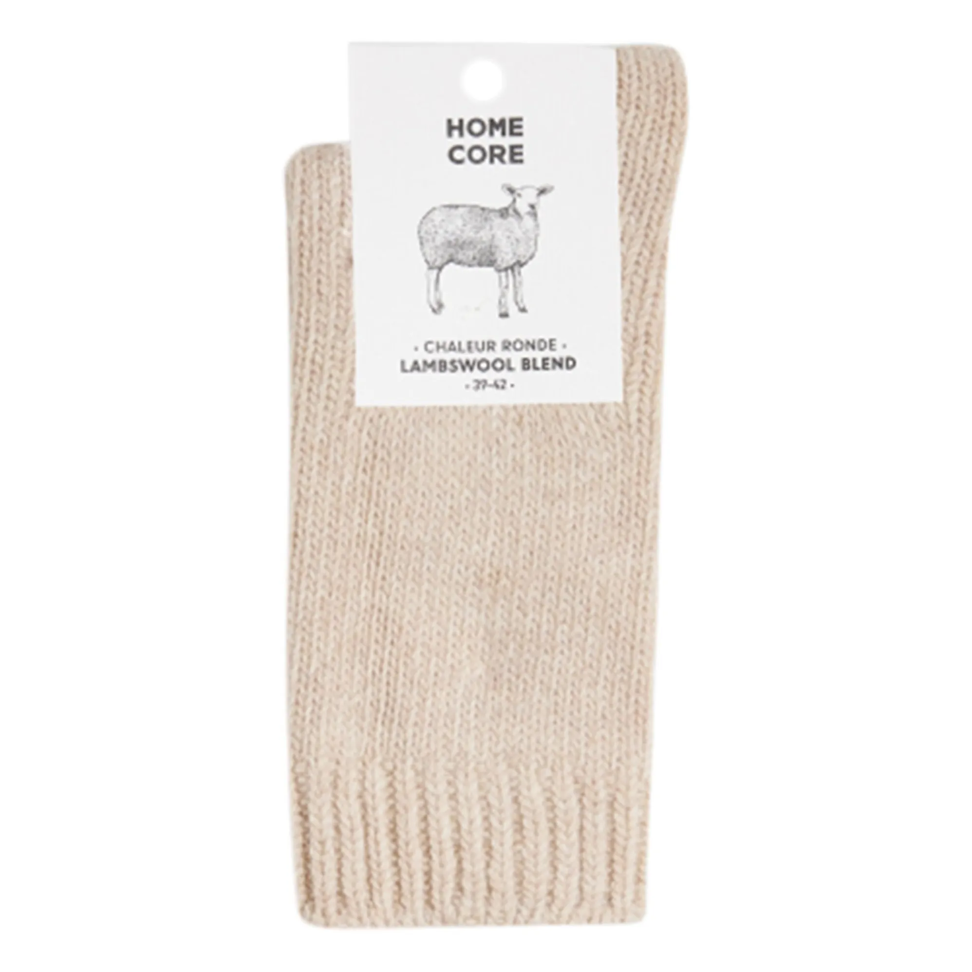 Homecore Beige Laine-Rustique Socks
